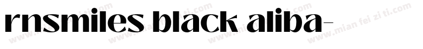rnsmiles black aliba字体转换